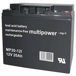 multipower MP20-12I 142653 olověný akumulátor 12 V 20 Ah olověný se skelným rounem (š x v x h) 76 x 167 x 181 mm šroubované M5 bezúdržbové, nepatrné vybíjení