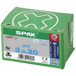 SPAX 1197000350163 R 88091 Senkkopf T-STAR šroub do dřeva 3.5 mm 16 mm T-STAR plus 88091 nerezová ocel A2 200 ks