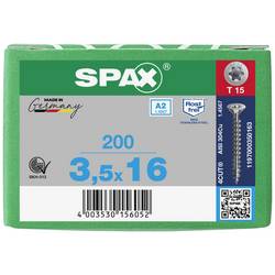 SPAX 1197000350163 R 88091 Senkkopf T-STAR šroub do dřeva 3.5 mm 16 mm T-STAR plus 88091 nerezová ocel A2 200 ks