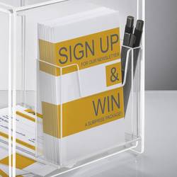 Sigel box pro promoakce s vhazovacím výřezem, s podavačem VA152 transparentní (š x v x h) 21 x 36.8 x 21 cm 1 ks
