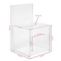 Sigel box pro promoakce s vhazovacím výřezem, s podavačem VA152 transparentní (š x v x h) 21 x 36.8 x 21 cm 1 ks