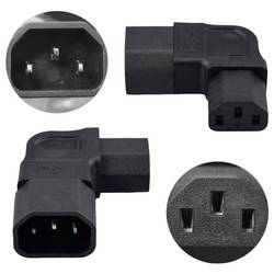 TRU COMPONENTS adaptér IEC zástrčka C14 10 A - IEC C13 zásuvka 10 A Počet kontaktů: 3 černá 1 ks