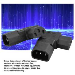 TRU COMPONENTS adaptér IEC zástrčka C14 10 A - IEC C13 zásuvka 10 A Počet kontaktů: 3 černá 1 ks