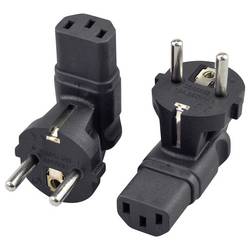 TRU COMPONENTS adaptér zástrčka s ochranným kontaktem - IEC C13 zásuvka 10 A Počet kontaktů: 2 + PE černá 1 ks
