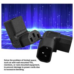 TRU COMPONENTS adaptér IEC zástrčka C14 10 A - IEC C13 zásuvka 10 A Počet kontaktů: 3 černá 1 ks