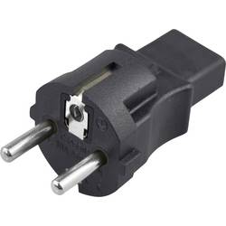 TRU COMPONENTS adaptér zástrčka s ochranným kontaktem - IEC C13 zásuvka 10 A Počet kontaktů: 2 + PE černá 1 ks