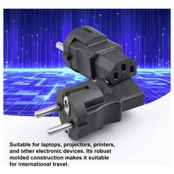 TRU COMPONENTS adaptér zástrčka s ochranným kontaktem - IEC C13 zásuvka 10 A Počet kontaktů: 2 + PE černá 1 ks