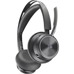 HP Poly Voyager Focus 2 Microsoft Teams Certified Headset otevřená (On Ear) Bluetooth® stereo černá Potlačení hluku headset Počítače
