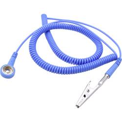 Quadrios ESD zemnicí kabel 3.60 m tlačítko 10 mm, zástrčka, krokosvorka