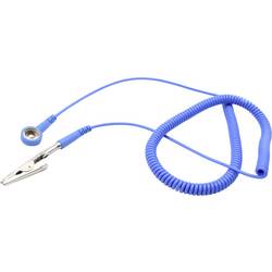 Quadrios ESD zemnicí kabel 3.60 m tlačítko 10 mm, zástrčka, krokosvorka