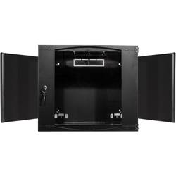 LogiLink W09F64B 19 nástěnná rozváděcí skříň (š x v x h) 540 x 460 x 450 mm 9 U Černošedá (RAL 7021)