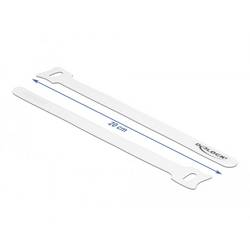 Delock kabelový manažer na suchý zip ke spojování Pro fixaci (d x š) 200 mm x 12 mm bílá 10 ks