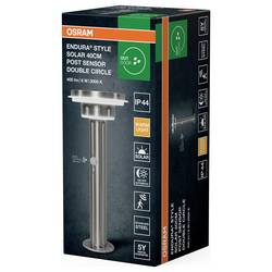 OSRAM HOMELIGHTING ENDURA Style Solar 40cm Post Sensor Double Circle 6W Stainless Steel 4099854455469 venkovní nástěnné LED osvětlení LED 6.00 W Steel
