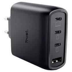 Trust Maxo USB nabíječka, GaN, 65 W, QC 4+, černá