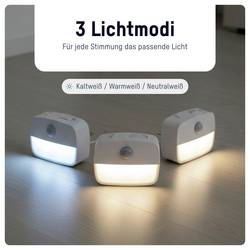 Ansmann Sensor-Nachtlicht NL30 AC 1600-0778 noční světlo s pohybovým senzorem hranatý LED teplá bílá bílá