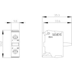 Siemens 3SU1400-2AA10-1CA0 kontaktní modul pro upevnění na podlaze 1 rozpínací kontakt kontaktní těleso 500 V 1 ks