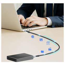 LogiLink Kabel USB-C USB 3.2 Gen2x2 USB-C ® zástrčka 1.00 m černá s LED, 4K UHD, oboustranně zapojitelná zástrčka CU0442