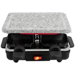 Tristar RA-2745 raclette gril nepřilnavý povlak, indikátor, 4 pánve, s lávovým kamenem černá, šedá