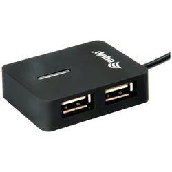 Equip 128952 USB Hub 2 porty USB-A USB 2.0 480 MBit/s černá Equip Life 4 Ports Travel USB Hub - Hub - 4 x USB 2.0