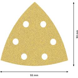 Bosch Accessories EXPERT C470 2608900927 brusný papír pro delta brusky s otvory Zrnitost 60 (d x š) 93 mm x 93 mm 50 ks