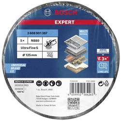 Bosch Accessories 2608901387 Kotouč z netkaných textilií EXPERT N880 pro excentrickou brusku, 125 mm, jemný, 5 ks 125 mm 5 ks