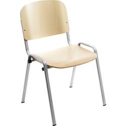 Rocada židle pro návštěvníky 974VE šedá, dřevo (světlé) R974182 4 ks
