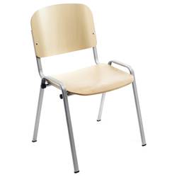 Rocada židle pro návštěvníky 974VE šedá, dřevo (světlé) R974182 4 ks