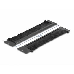 Delock 66293 19 palec kartáčová lišta pro datové skříně černá