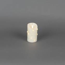 Konstsmide 1836-180 LED svíčka z vosku krémově bílá jantar (Ø x v) 75 mm x 135 mm s 3D efektem