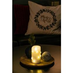 Konstsmide 1836-180 LED svíčka z vosku krémově bílá jantar (Ø x v) 75 mm x 135 mm s 3D efektem