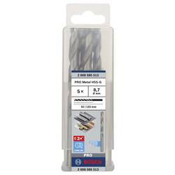 Bosch Accessories 2608585513 2608585513 HSS kovový spirálový vrták 8.7 mm Celková délka 125 mm broušený DIN 338 válcová stopka 5 ks