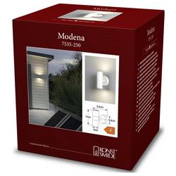 Konstsmide Modena 7535-250 venkovní nástěnné LED osvětlení Energetická třída (EEK2021): F (A - G) LED LED 8 W bílá