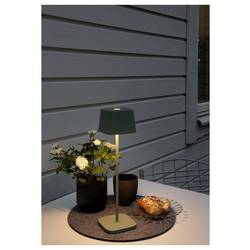 Konstsmide 7814-630 Capri Akumulátorová stolní LED lampa zeleno-šedá