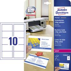 Avery-Zweckform C32016-25 potisknutelné vizitky, hladké hrany 85 x 54 mm bílá 250 ks Formát papíru: A4