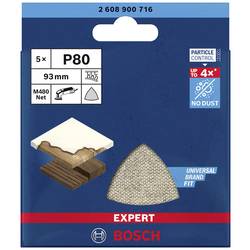 Bosch Accessories EXPERT M480 2608900716 brusná síť pro delta brusky bez otvorů Zrnitost 80 (d x š) 93 mm x 93 mm 5 ks