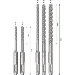 Bosch Accessories 2608833910 2608833910 sada příklepových vrtáků 5.0 mm, 6.0 mm, 6.0 mm, 8.0 mm, 10.0 mm 1 ks