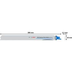 Bosch Accessories 2608658996 Plátek šalové pily Délka řezacího listu 300 mm 5 ks