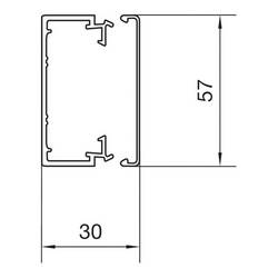 Hager LF3006007035 kabelová lišta (d x š x v) 2000 x 57 x 30 mm 2 m šedá