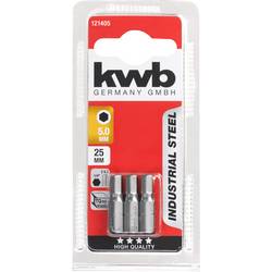 kwb 121405 bit inbus Pohon (šroubovák): 1/4 (6,3 mm) Typ zakončení: šestiúhelník 5 mm 25 mm