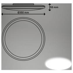 Briloner 3833016 stropní osvětlení do koupelny Energetická třída (EEK2021): E (A - G) LED LED 36 W neutrální bílá bílá