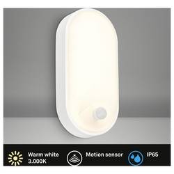 Briloner RUCH 3830016 nástěnné světlo s PIR detektorem LED Energetická třída (EEK2021): F (A - G) 12 W LED bílá