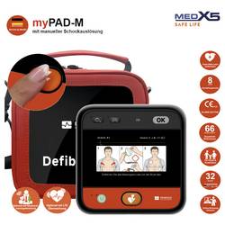 MEDX5 myPAD-M mit LCD-Farbbildschirm, manuelle Schockauslösung defibrilátor letadlo, vnitřní, do auta, pro nákladní vozidla, interní, mobil s hlasovými příkazy