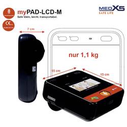 MEDX5 myPAD-M mit LCD-Farbbildschirm, manuelle Schockauslösung defibrilátor letadlo, vnitřní, do auta, pro nákladní vozidla, interní, mobil s hlasovými příkazy