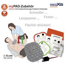 MEDX5 myPAD-M mit LCD-Farbbildschirm, manuelle Schockauslösung defibrilátor letadlo, vnitřní, do auta, pro nákladní vozidla, interní, mobil s hlasovými příkazy