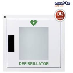 MEDX5 Universal Defibrillator (AED) Metallwandkasten für Innen, mit Alarm, weiß nástěnná schránka pro defibrilátory DEFI vnitřní s alarmem ocelový plech