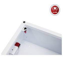 MEDX5 Universal Defibrillator (AED) Metallwandkasten für Innen, mit Alarm, weiß nástěnná schránka pro defibrilátory DEFI vnitřní s alarmem ocelový plech