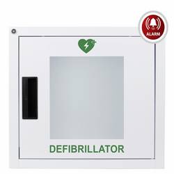 MEDX5 Universal Defibrillator (AED) Metallwandkasten für Innen, mit Alarm, weiß nástěnná schránka pro defibrilátory DEFI vnitřní s alarmem ocelový plech