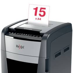 Rexel Optimum AutoFeed+ 600X skartovačka 600 listů mikrořez 4 x 36 mm P-4 110 l Křížový řez kancelářské sponky, sponky do sešívačky, kreditní karty