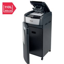 Rexel Optimum AutoFeed+ 600X skartovačka 600 listů mikrořez 4 x 36 mm P-4 110 l Křížový řez kancelářské sponky, sponky do sešívačky, kreditní karty
