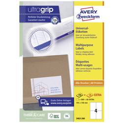 Avery-Zweckform 3483-200 105 x 148 mm papír bílá 880 ks trvalé univerzální etikety inkoust, laser, kopie 220 listů A4